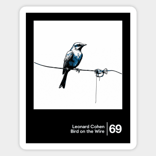 Bird on the Wire - Minimalist Graphic Design Artwork Magnet